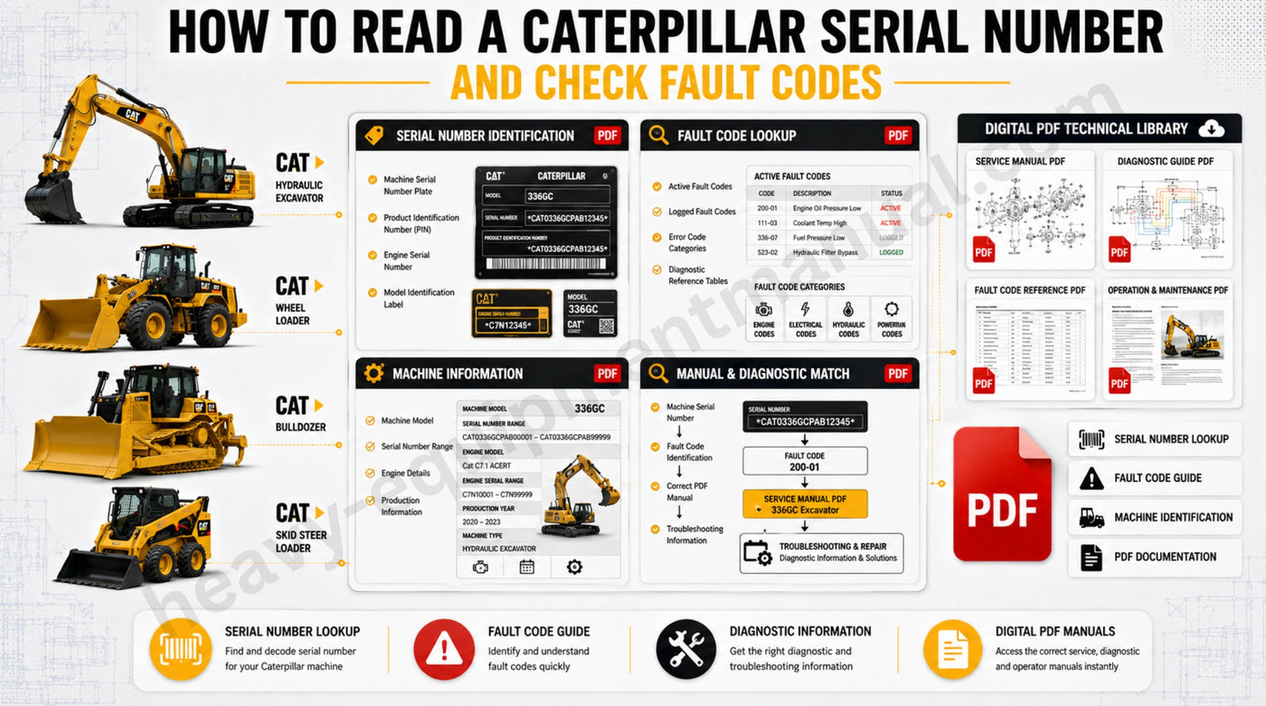 How to Read a Caterpillar Serial Number and Check Fault Codes
