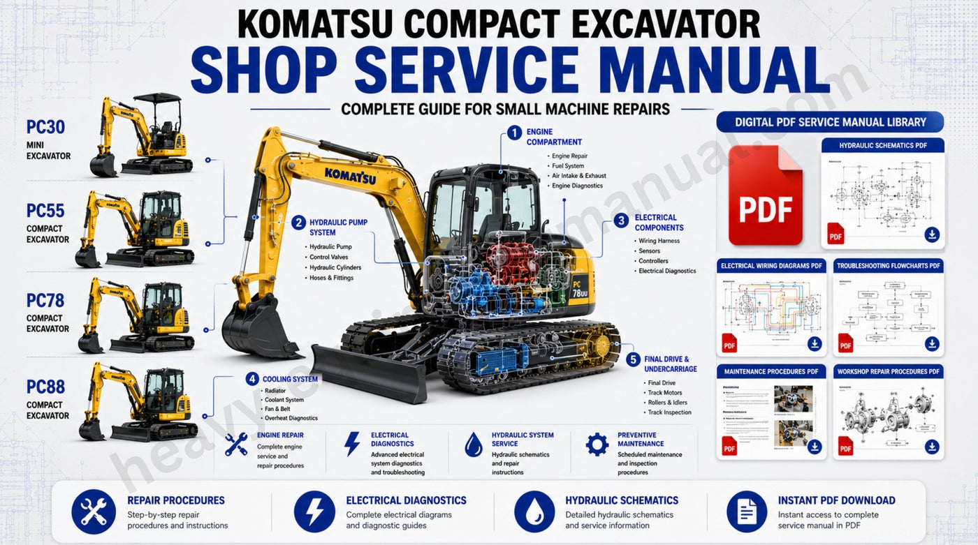 Komatsu Compact Excavator Shop Service Manual