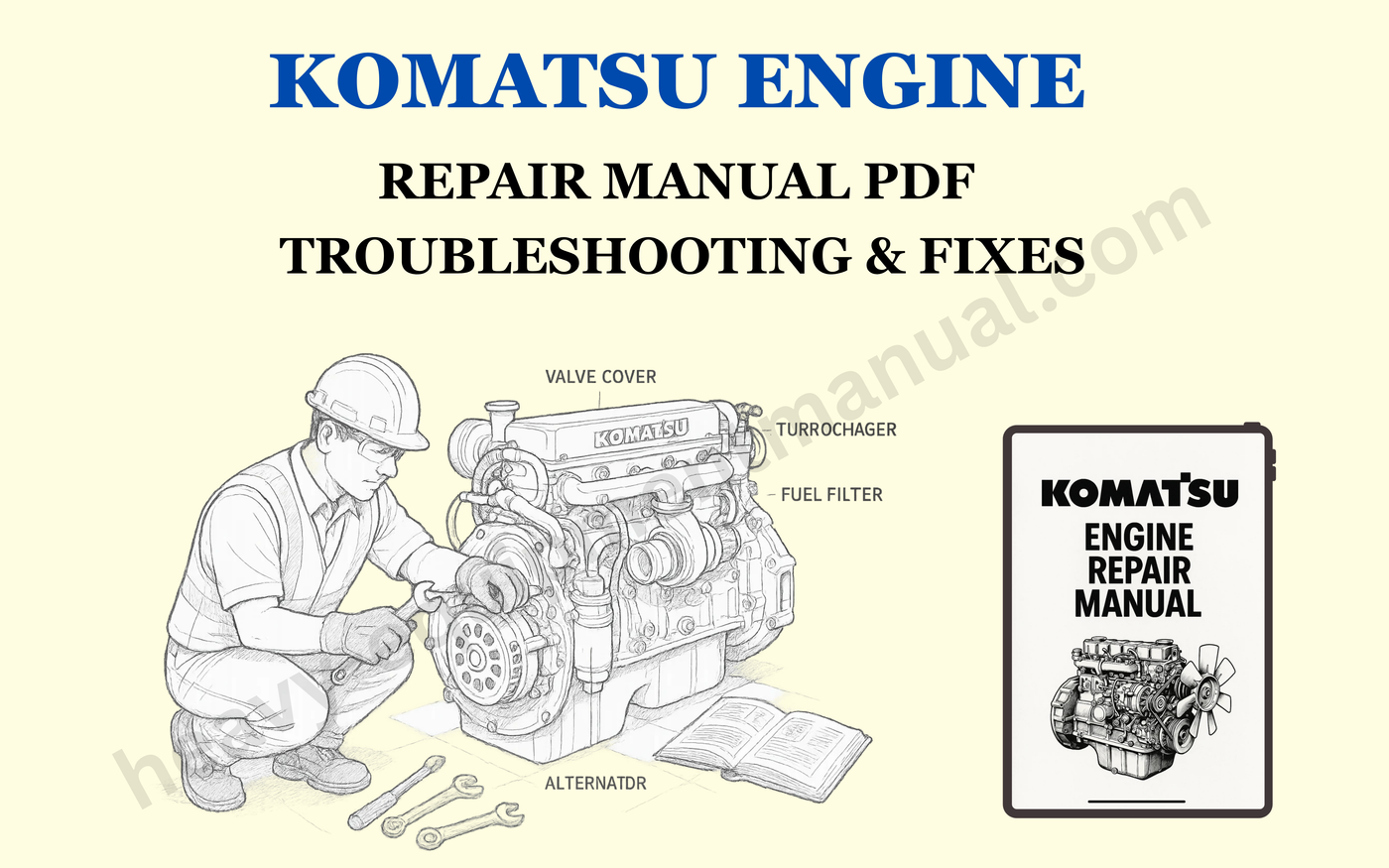 Komatsu Engine Repair Manual PDF – Troubleshooting & Fixes for USA Operators