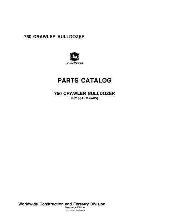 John Deere 750 Series Crawler Parts Manual PC1884 Heavy Equipment Manual
