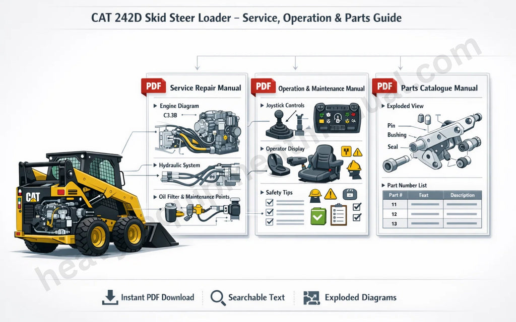 CAT 242D Skid Steer Loader Manuals – Service, Operation & Parts Guide