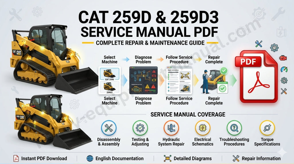 CAT 259D Service Manual PDF: 259D and 259D3 Repair Manual Guide