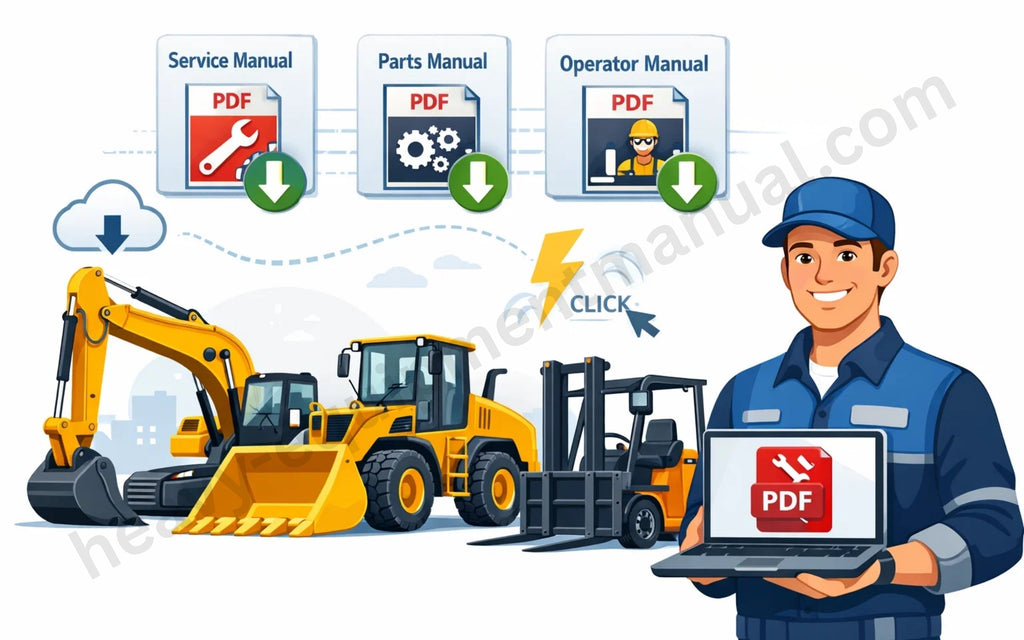 Heavy Equipment Manuals in PDF: Instant Access Guide for USA Technicians (No Shipping Delays) – Heavy-EquipmentManual.com