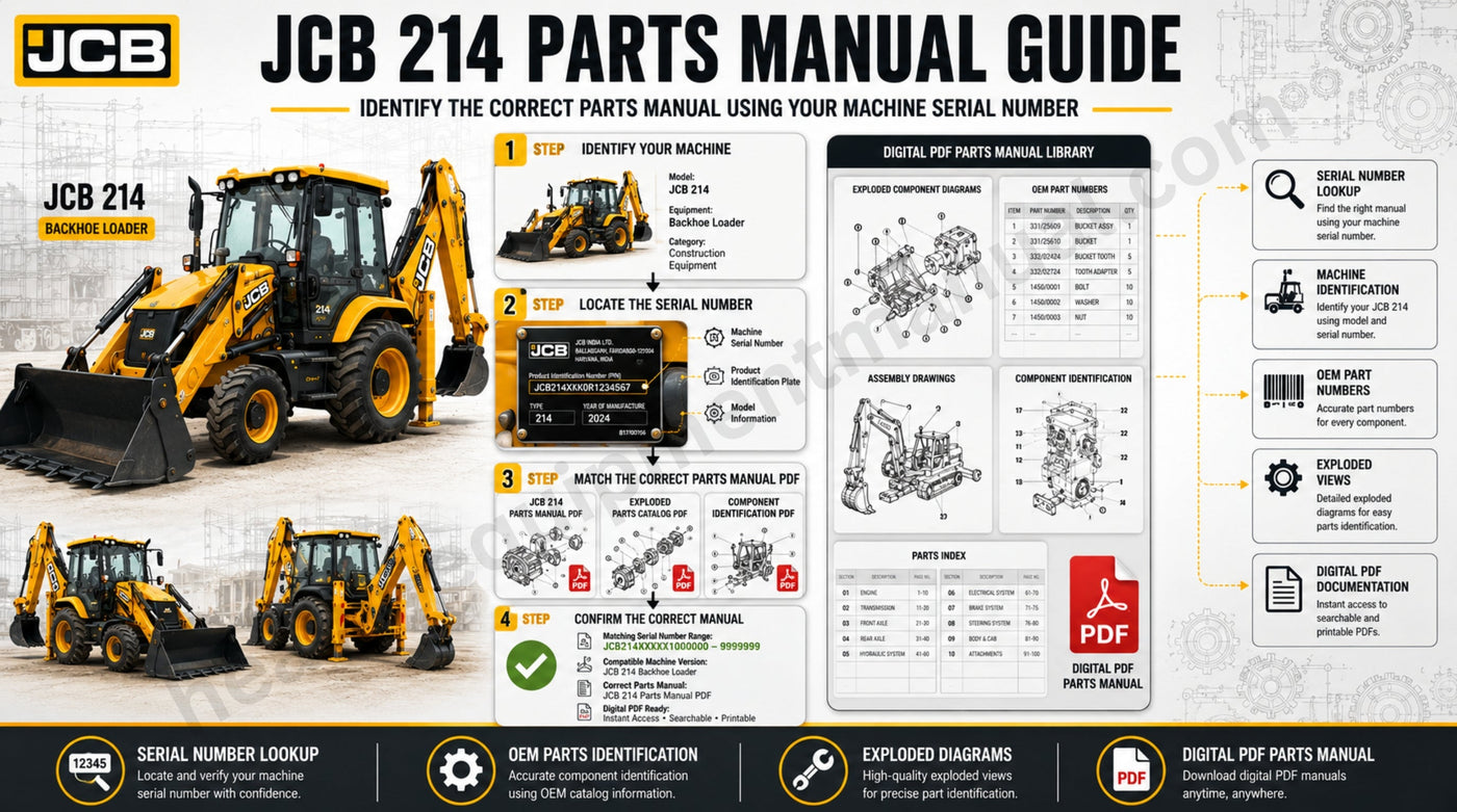 How Do I Identify the Correct JCB 214 Parts Manual Using My Machine Serial Number?