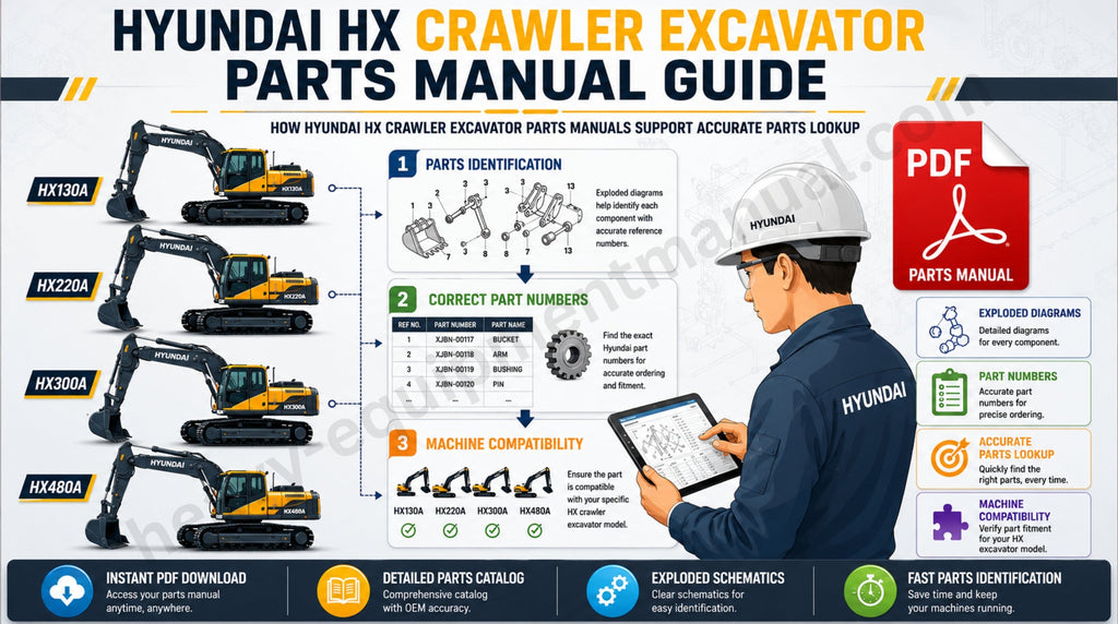 How Hyundai HX Crawler Excavator Parts Manuals Support Accurate Parts Lookup