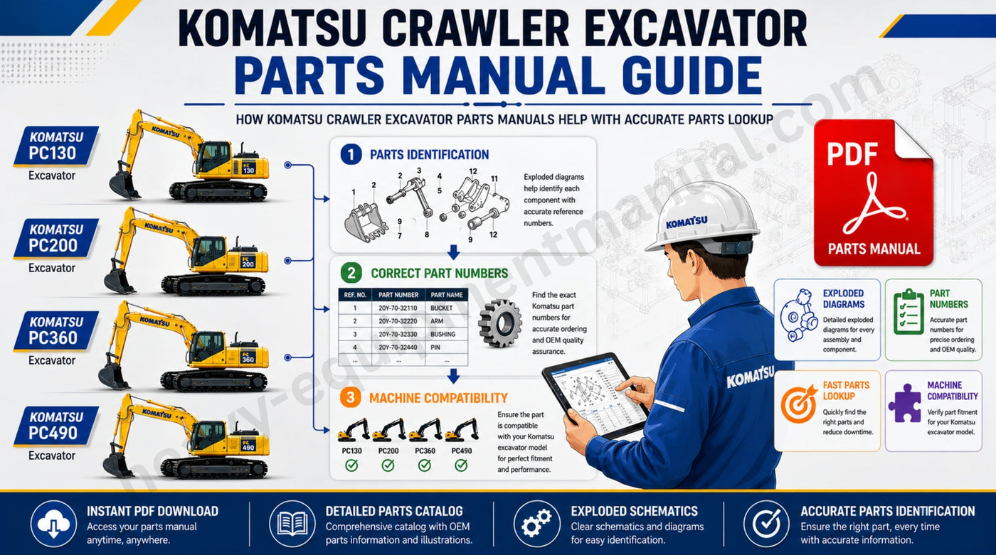 How Komatsu Crawler Excavator Parts Manuals Help with Accurate Parts Lookup