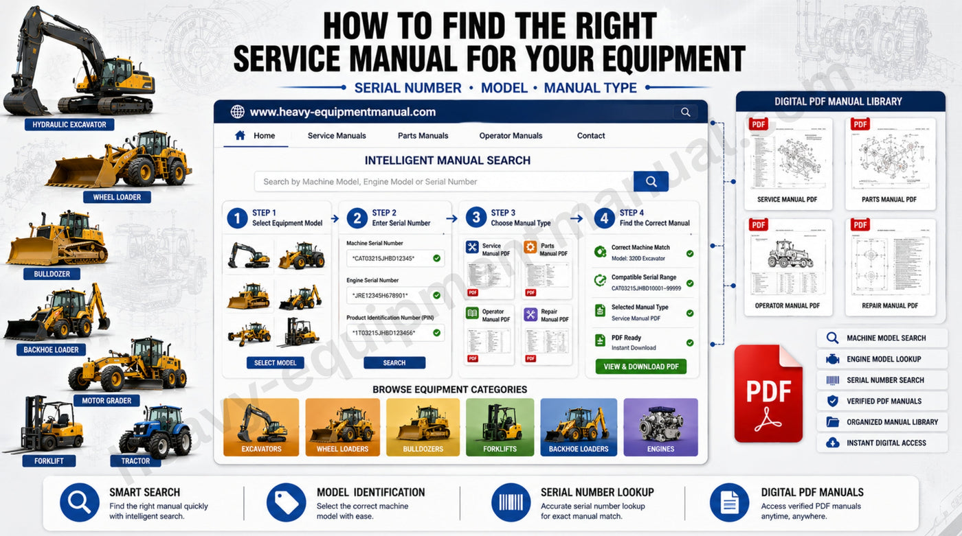 How to Find the Right Service Manual for Your Equipment: Serial Number, Model, and Manual Type