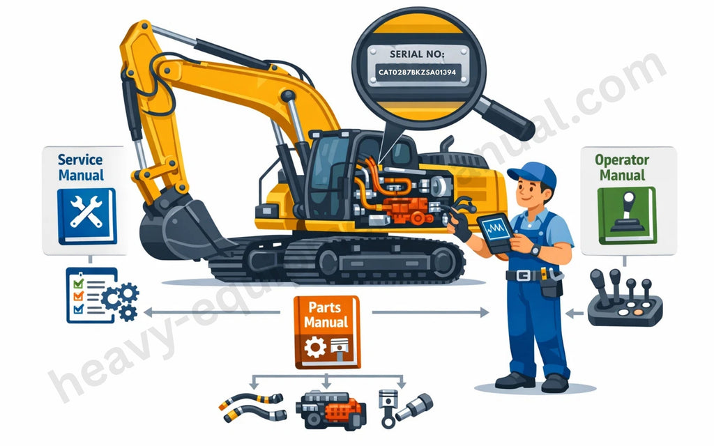 How to Troubleshoot Hydraulic and Engine Issues Using a Service Manual