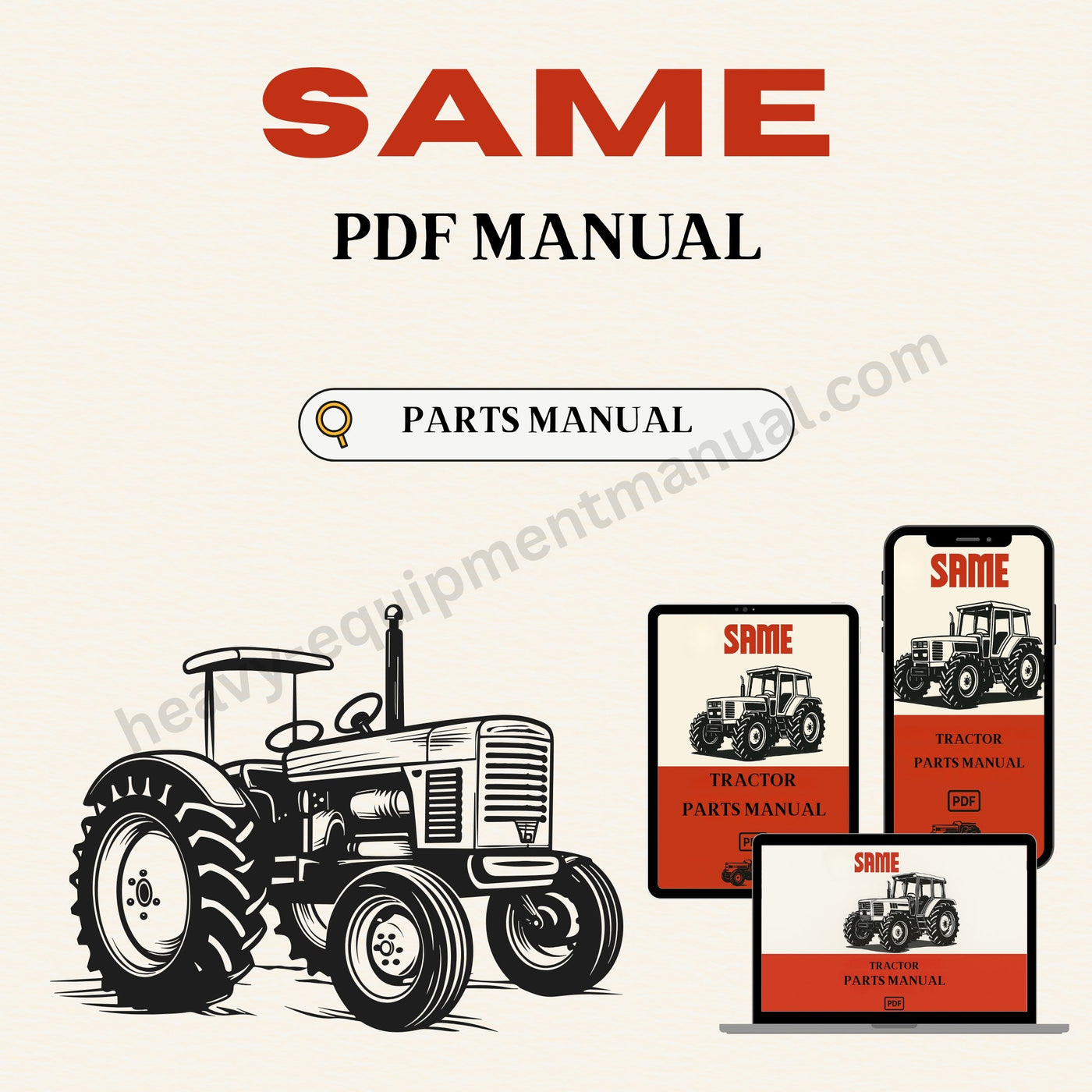 Same Tractor Parts Manual PDF – Quick Parts Identification & Ordering
