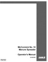 Case IH 10 Manure Spreader - McCormick Operator Manual 1010676R1