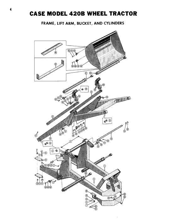 Case 420B Backhoe Loader Parts Manual 1022