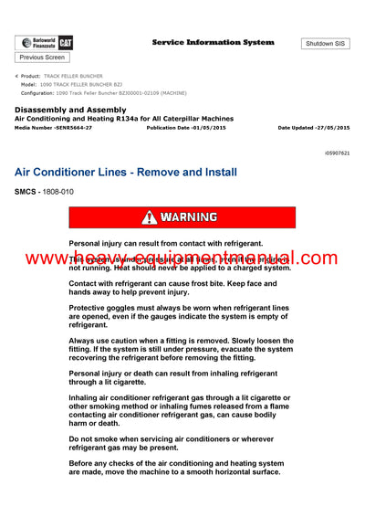 DOWNLOAD CATERPILLAR 1090 TRACK FELLER BUNCHER SERVICE REPAIR MANUAL BZJ