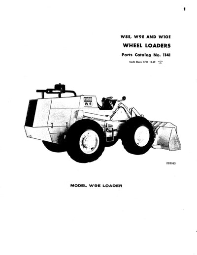 Case W8E-9E-10E Loader Parts Manual 1141