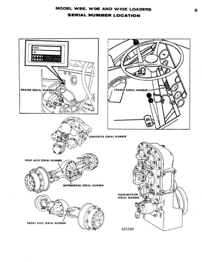 Case W8E-9E-10E Loader Parts Manual 1141