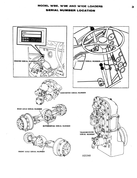 Case W8E-9E-10E Loader Parts Manual 1141
