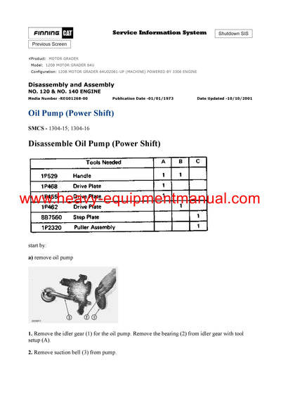 DOWNLOAD CATERPILLAR 120B MOTOR GRADER SERVICE REPAIR MANUAL 64U
