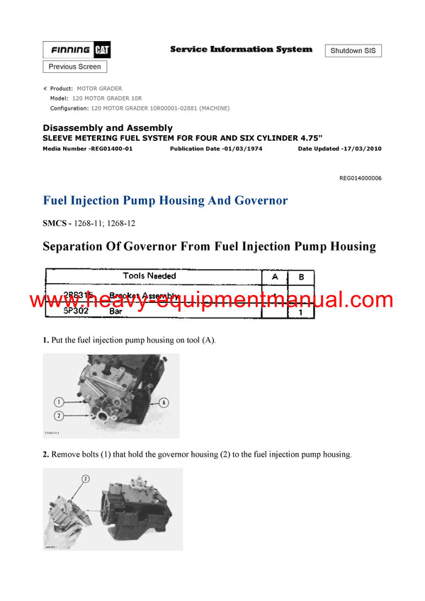 DOWNLOAD CATERPILLAR 120 MOTOR GRADER SERVICE REPAIR MANUAL 10R