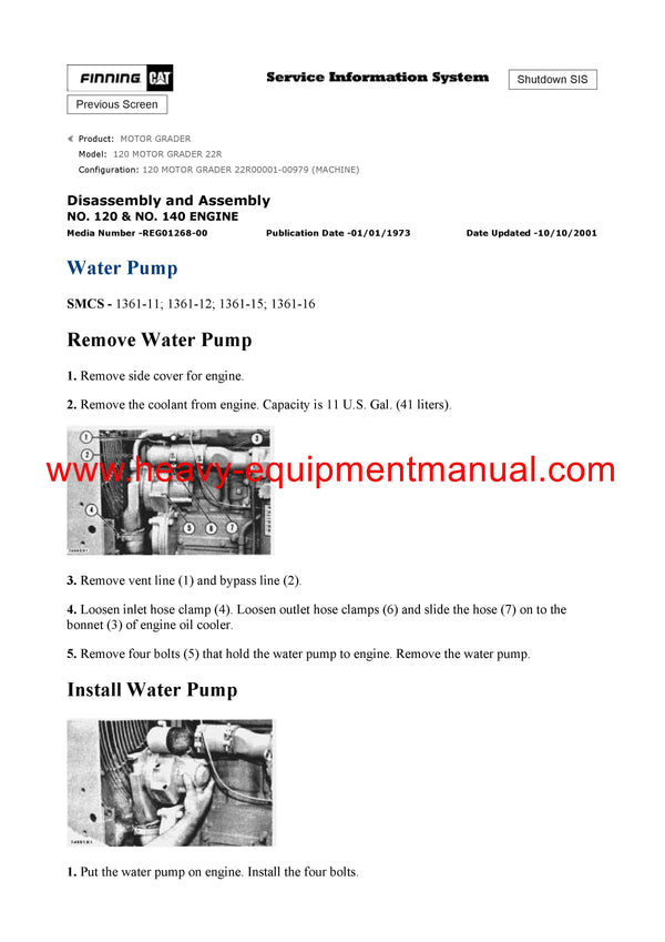 DOWNLOAD CATERPILLAR 120 MOTOR GRADER SERVICE REPAIR MANUAL 22R