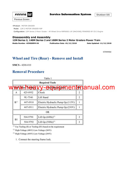 Caterpillar 12M2 MOTOR GRADER Full Complete Service Repair Manual R9P