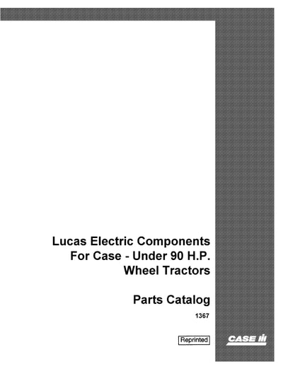 Case IH Lucas Electrical Components below 90HP Parts Manual 1367