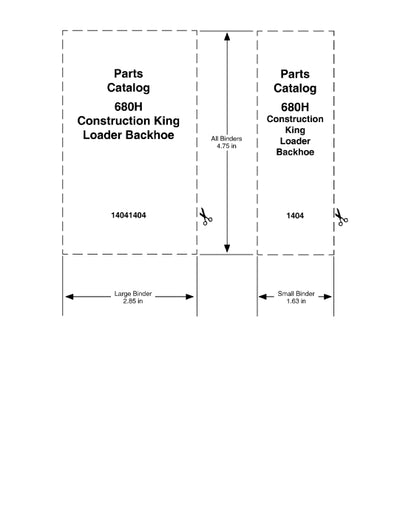 Case 680H Construction King Backhoe Loader Parts Manual 1404