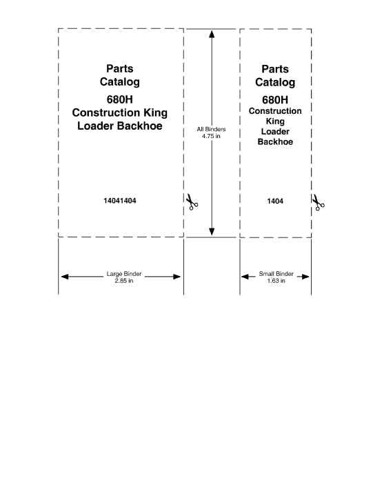 Case 680H Construction King Backhoe Loader Parts Manual 1404