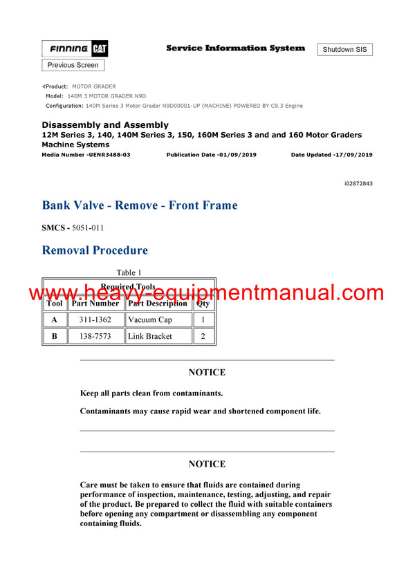 CATERPILLAR 140M 3 MOTOR GRADER SERVICE REPAIR MANUAL N9D