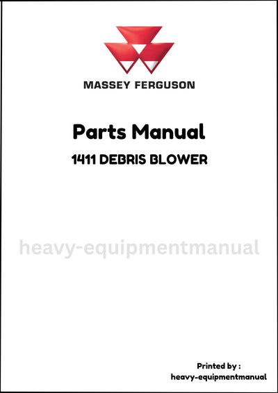 Massey Ferguson 1411 DEBRIS BLOWER Parts Manual - Download PDF