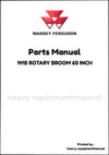 Massey Ferguson 1415 ROTARY BROOM 60 INCH Parts Manual - Download PDF