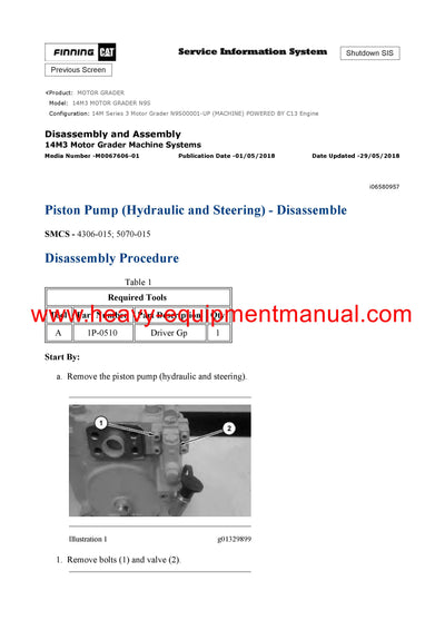 DOWNLOAD CATERPILLAR 14M3 MOTOR GRADER SERVICE REPAIR MANUAL N9S
