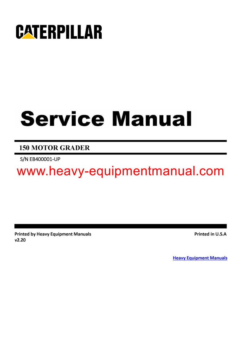 Download Caterpillar 150 Motor Grader Service Repair Manual EB4 Download Caterpillar 150 Motor Grader Service Repair Manual EB4