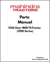 Mahindra 1526 Gear 4WD T4 Tractor (1500 Series) Parts Manual - PDF Download