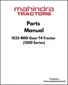 Mahindra 1533 4WD Gear T4 Tractor (1500 Series) Parts Manual - PDF Download