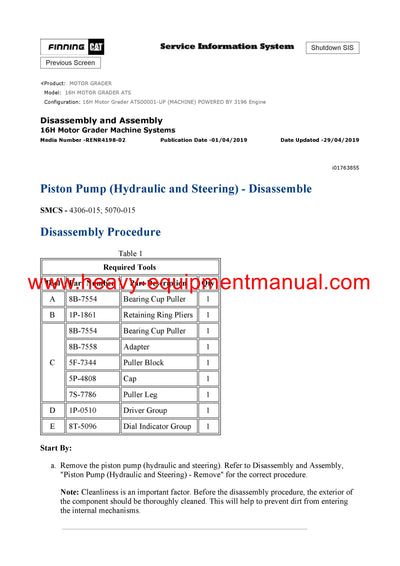 DOWNLOAD CATERPILLAR 16H MOTOR GRADER SERVICE REPAIR MANUAL ATS