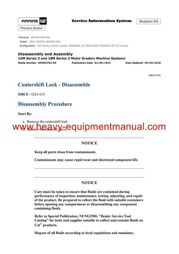 DOWNLOAD CATERPILLAR 18M3 MOTOR GRADER SERVICE REPAIR MANUAL N9A