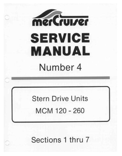 1978-1982 Mercury Mercruiser Stern Drive Units MCM 120-260 Service Repair Manual