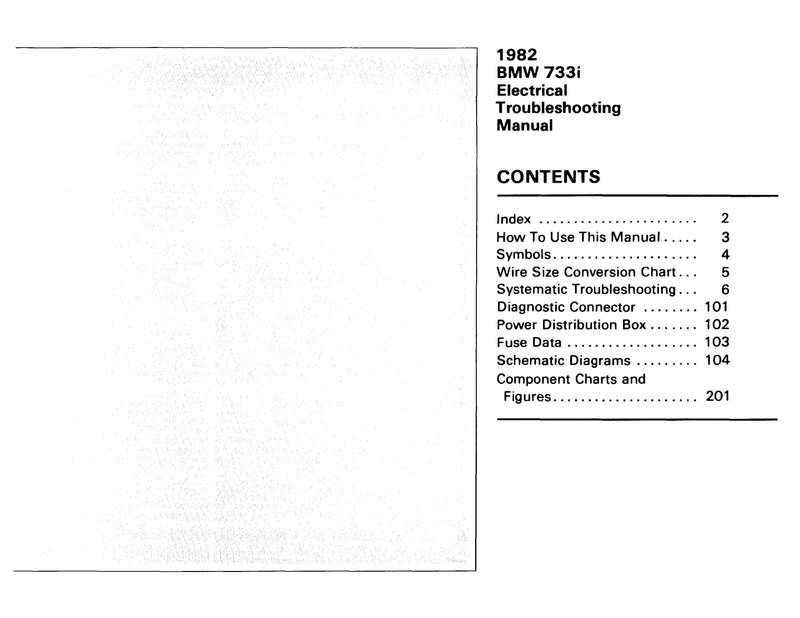 1982 BMW 735i Electrical Troubleshooting Manual- Download PDF