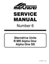 1983-1990 Mercury Mercruiser Sterndrive Units R, MR, Alpha One, Alpha One SS Service Repair Manual