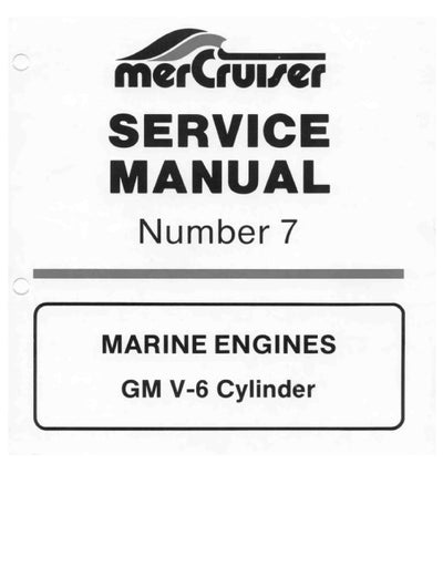 1983-1993 Mercury Mercruiser Marine Engine GM V-6 Cylinder Service Repair Manual