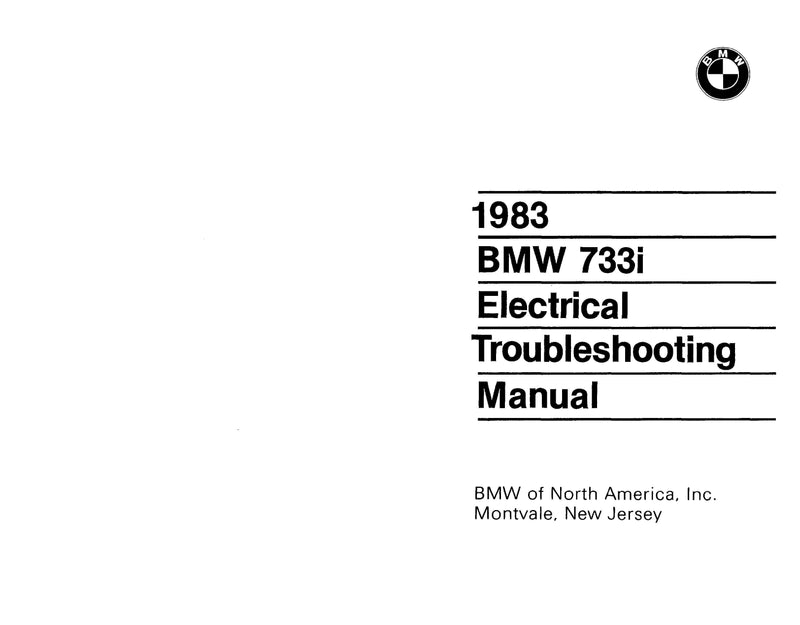 1983 BMW 735i Electrical Troubleshooting Manual - Download PDF
