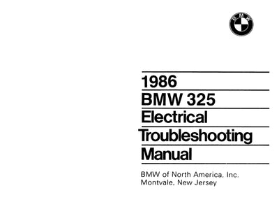 1986 BMW 325 Electrical Troubleshooting Manual - Download PDF