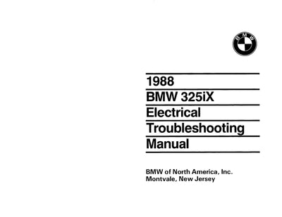 1988 BMW 325ix Electrical Troubleshooting Manual - Download PDF