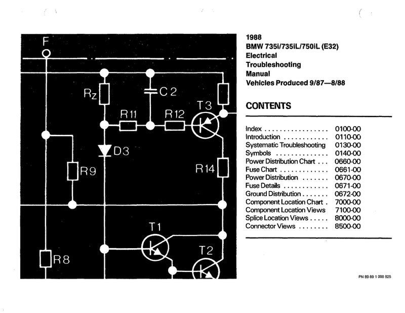 1988 BMW 735i - 735il - 750il Electrical Troubleshooting Manual - Download PDF