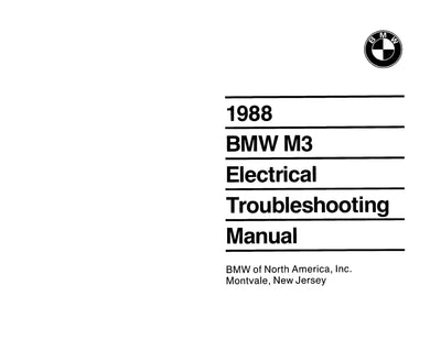 1988 BMW M3 Electrical Troubleshooting Manual - Download PDF