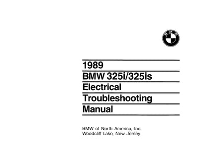 1989 BMW 325i - 325is Electrical Troubleshooting Manual - Download PDF