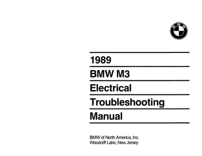 1989 BMW M3 Electrical Troubleshooting Manual - Download PDF