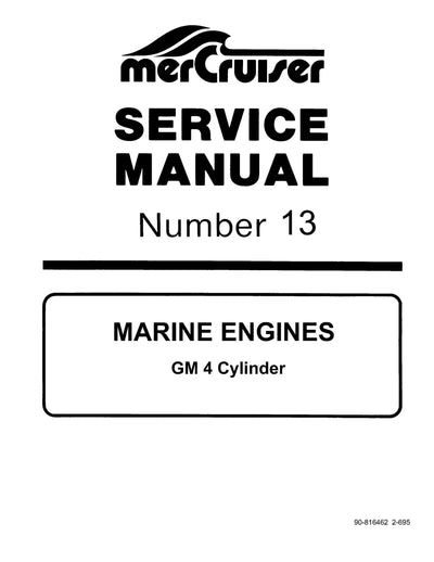 1990-1997 Mercury Mercruiser Marine Engine GM 4-Cylinder Service Repair Manual