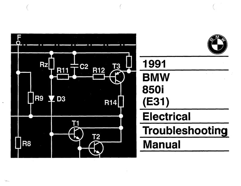 1991 BMW 850i Electrical Troubleshooting Manual - Download PDF
