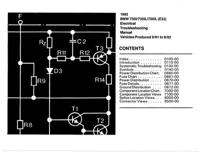 1992 BMW 735i - 735il - 750il Electrical Troubleshooting Manual - Download PDF