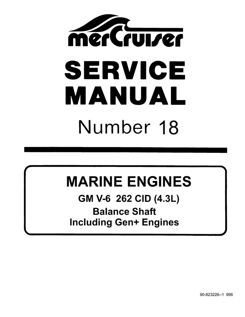 1993-1997 Mercury Mercruiser Marine Engine GM V-6 262 CID (4.3L) Service Repair Manual